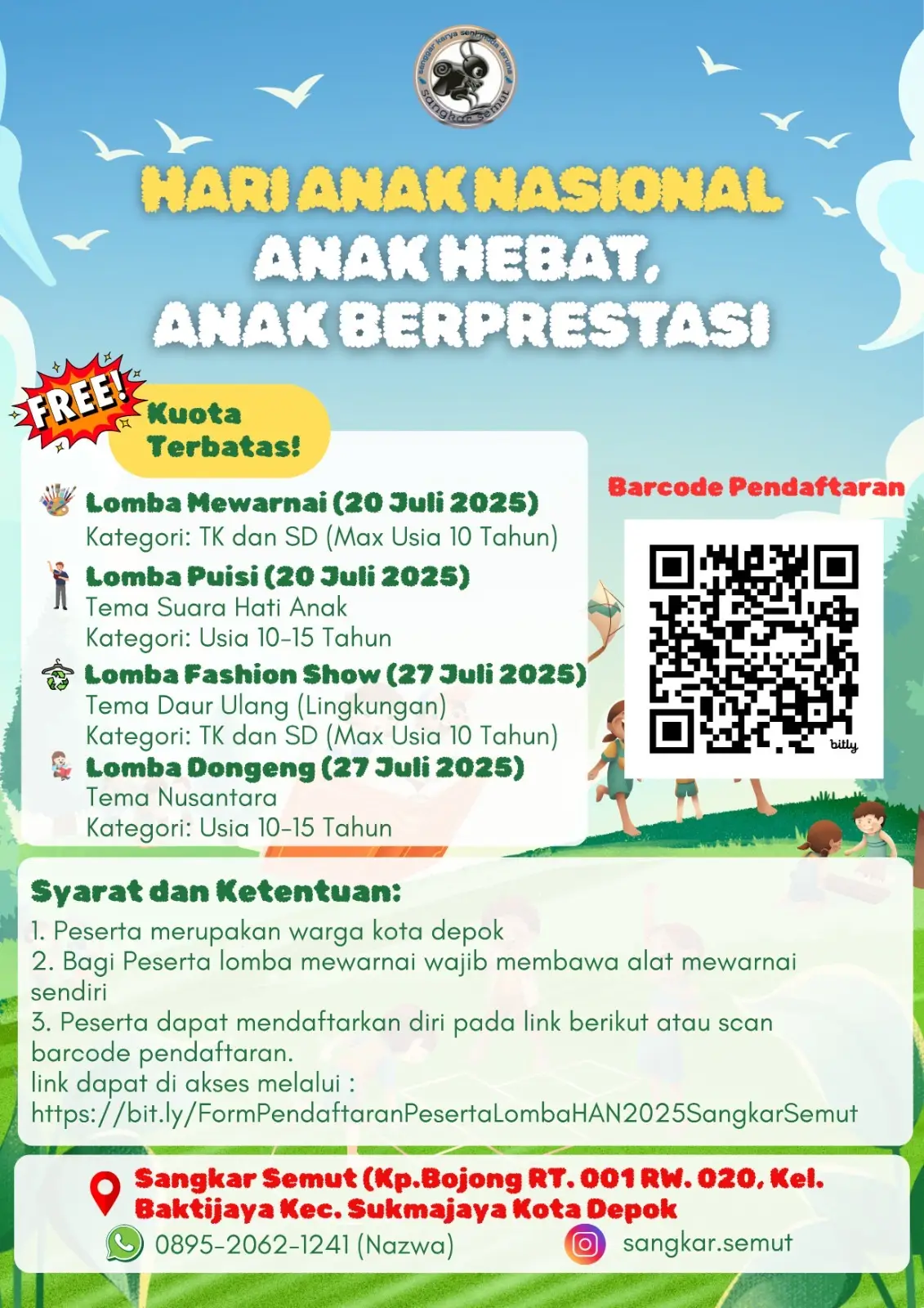 Meriahkan HAN 2025, Komunitas Sangkar Semut Akan Gelar Lomba Mewarnai Sampai Fashion Show