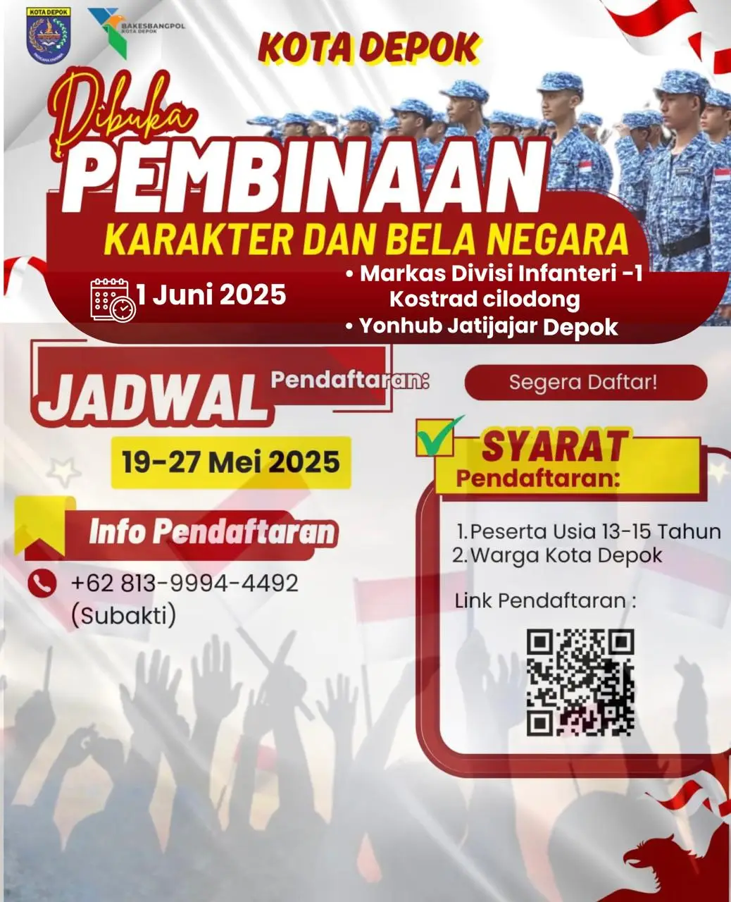 Pemkot Depok Gelar Pembinaan Karakter dan Bela Negara, 1 Juni Dimulai