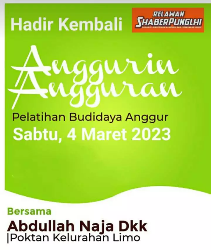 RW 14 Kelurahan Bojongsari Kembali Gelar Pelatihan Budidaya Anggur
