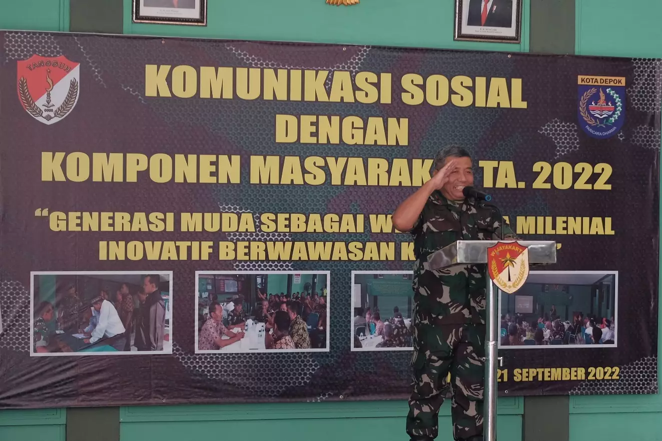 Kodim 0508/Depok Gelar Komunikasi Sosial dengan Pelaku Usaha Milenial