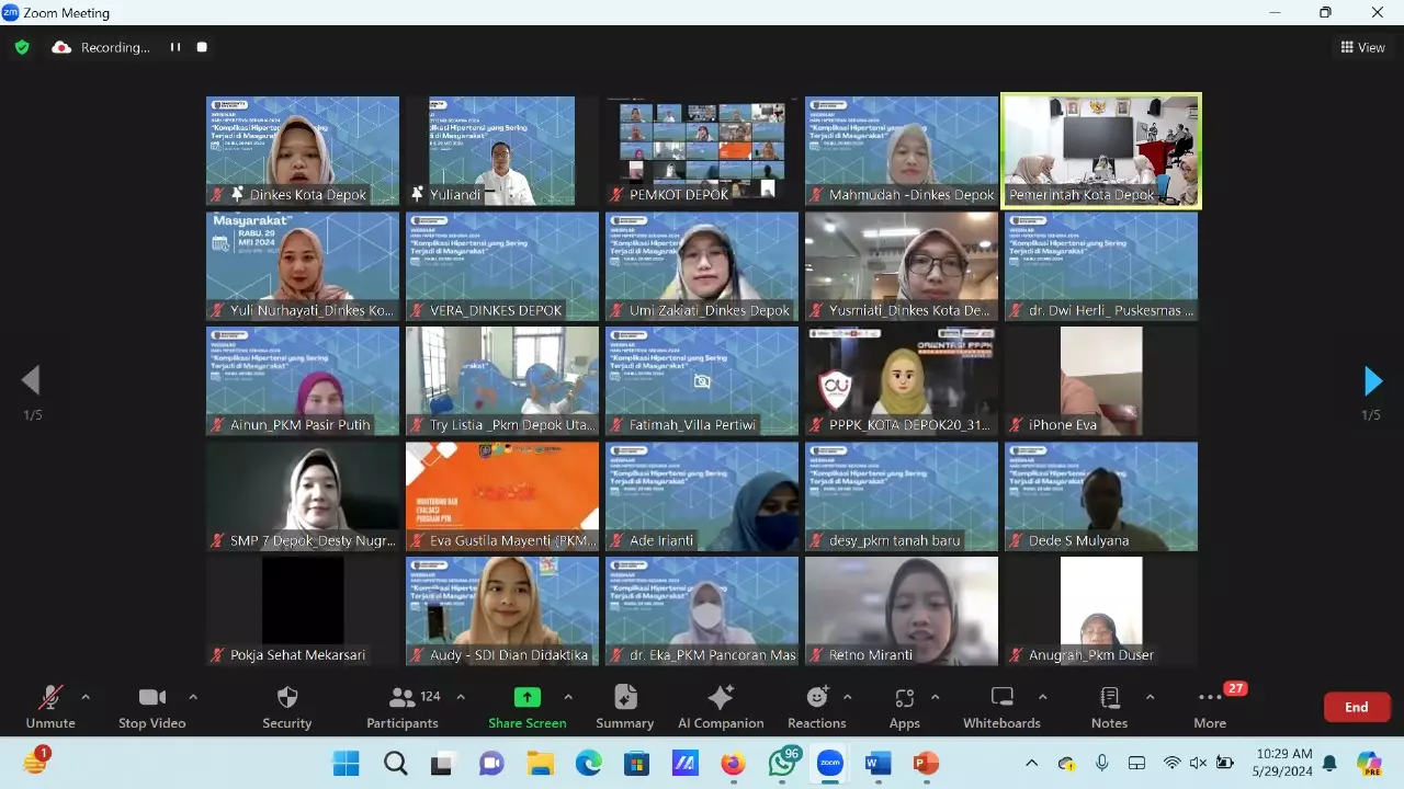 Peringati Hari Hipertensi Sedunia, Dinkes Depok Adakan Webinar Kesehatan