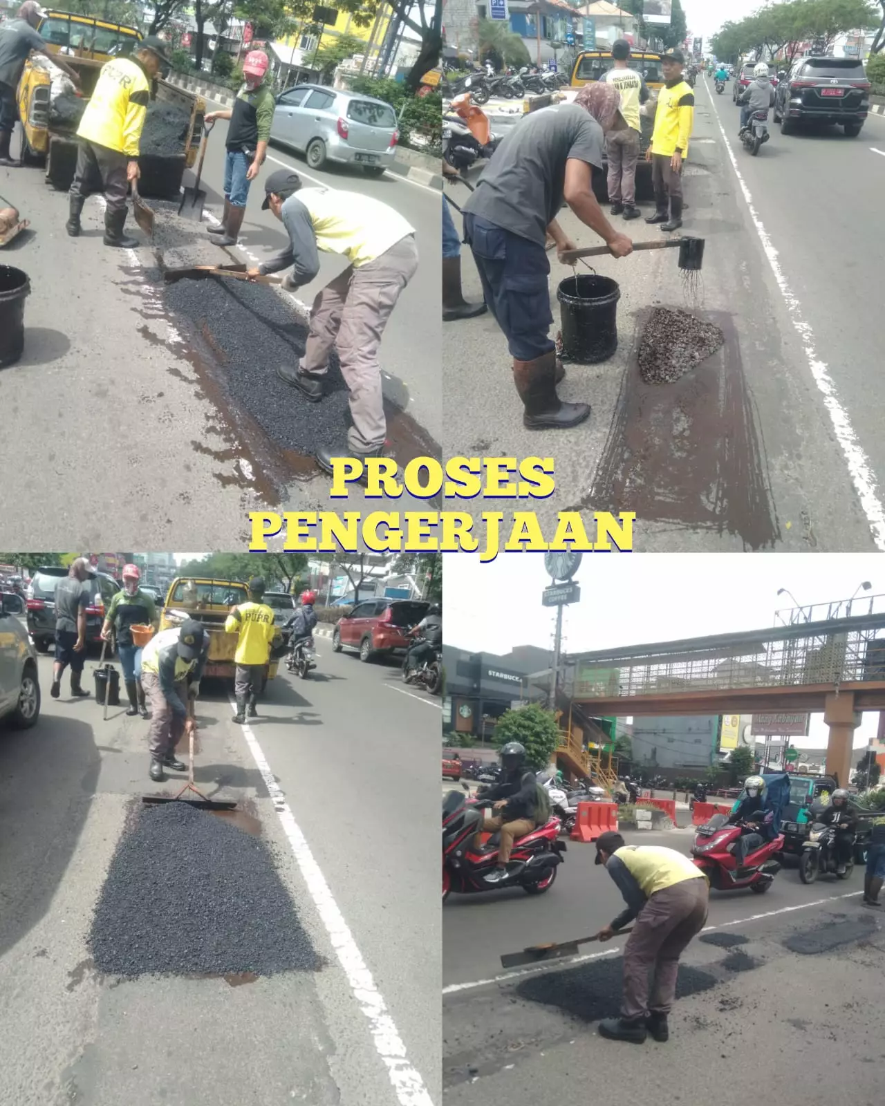 Titik Jalan Berlubang di Margonda Raya Diperbaiki