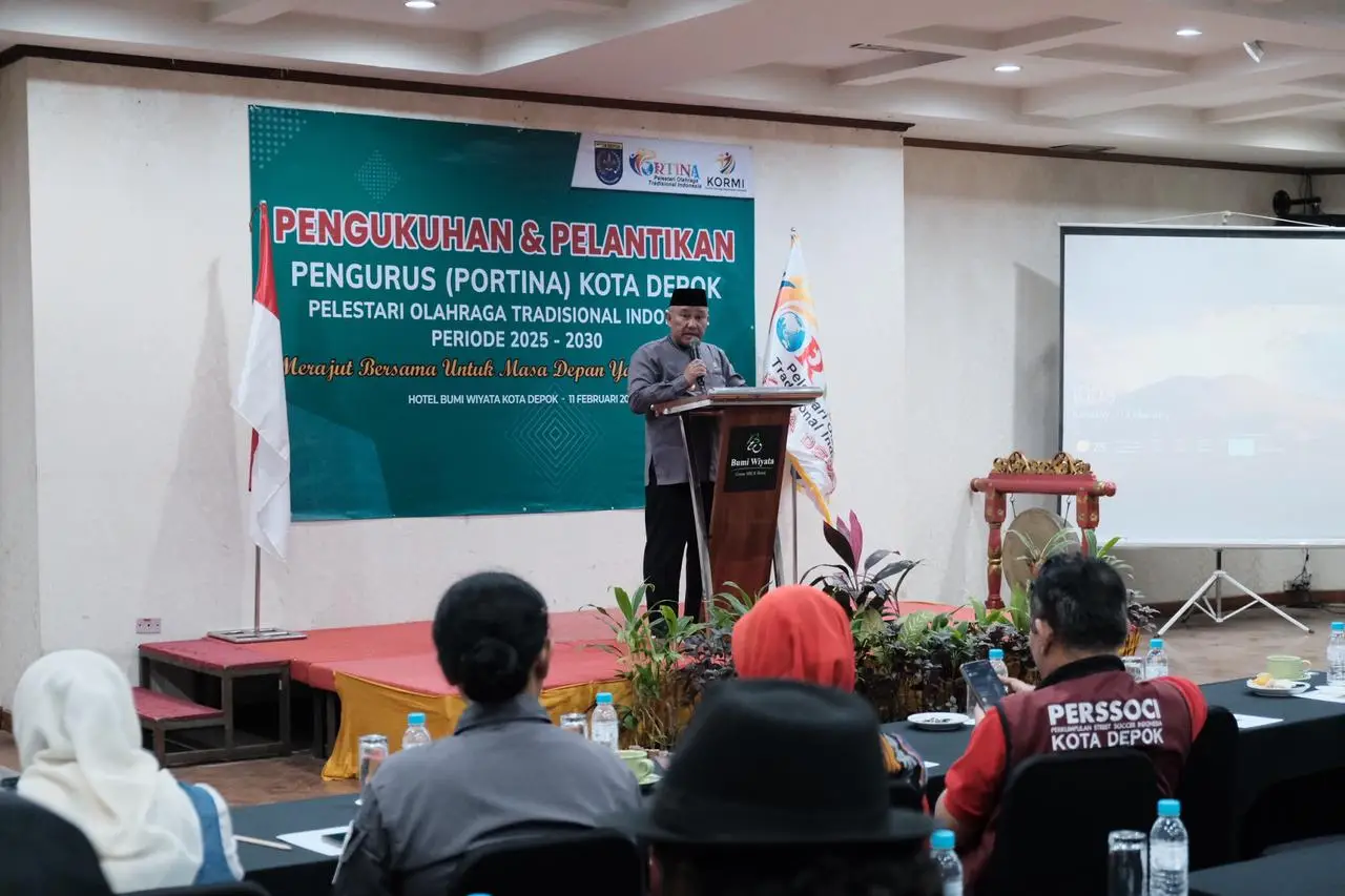 Pelantikan Pengurus Portina 2025-2030, Wali Kota Depok: Olahraga Tradisional Melatih Keberanian