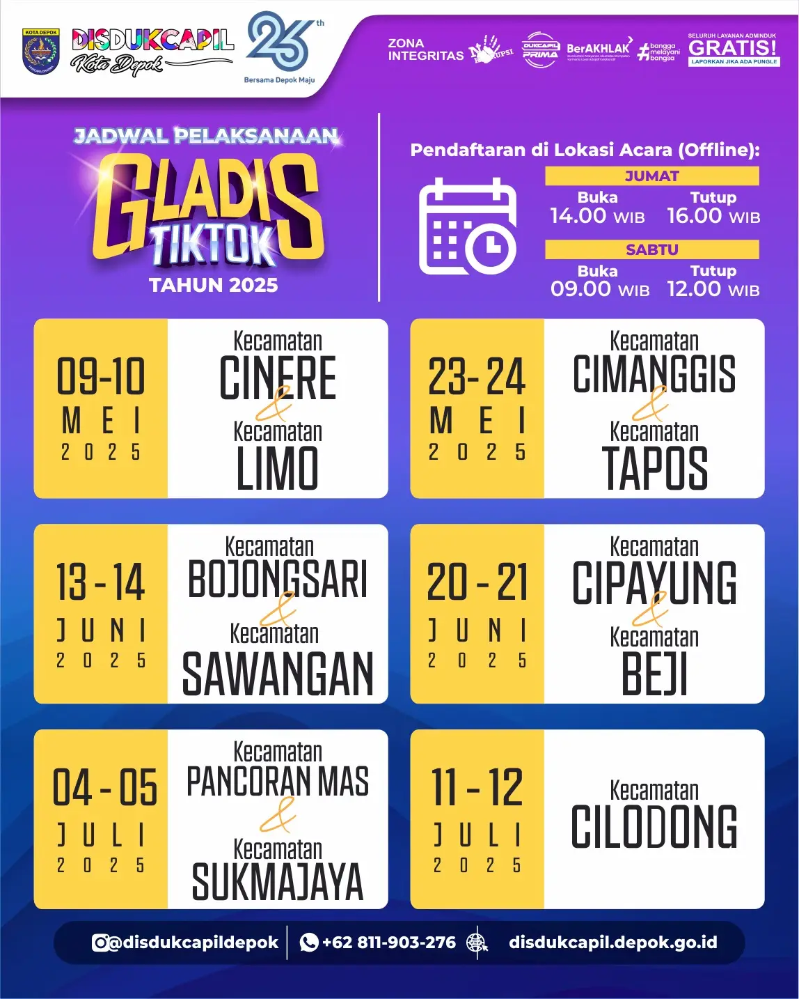 Yuk Warga Depok! Urus Dokumen Sehari Jadi Lewat Gladis TikTok 2025
