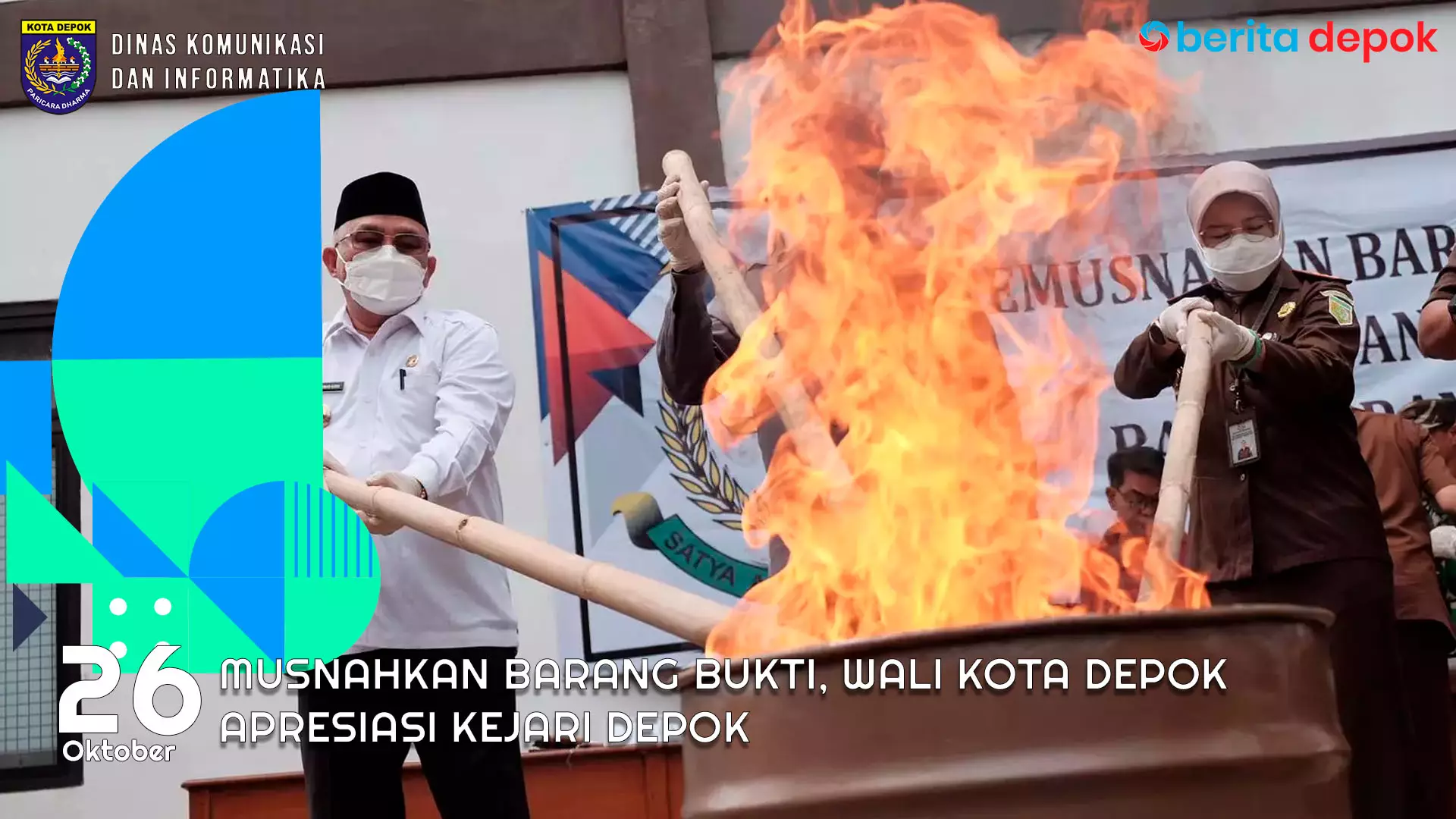 Video: Musnahkan Barang Bukti, Wali Kota Depok Apresiasi Kejari Depok