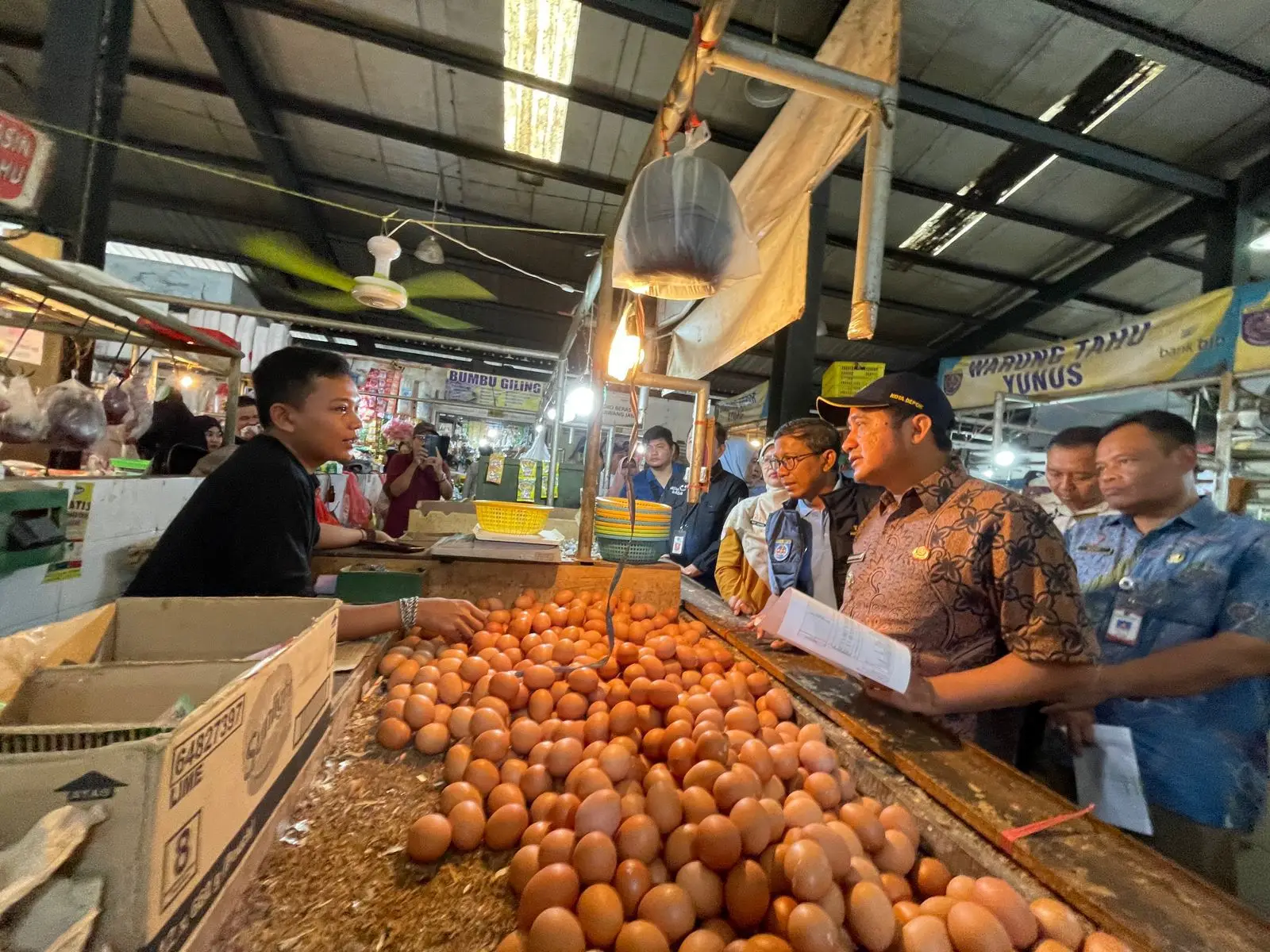 Sidak Pasar Sukatani, Pemkot Depok Cek Kebutuhan Pokok Jelang Nataru
