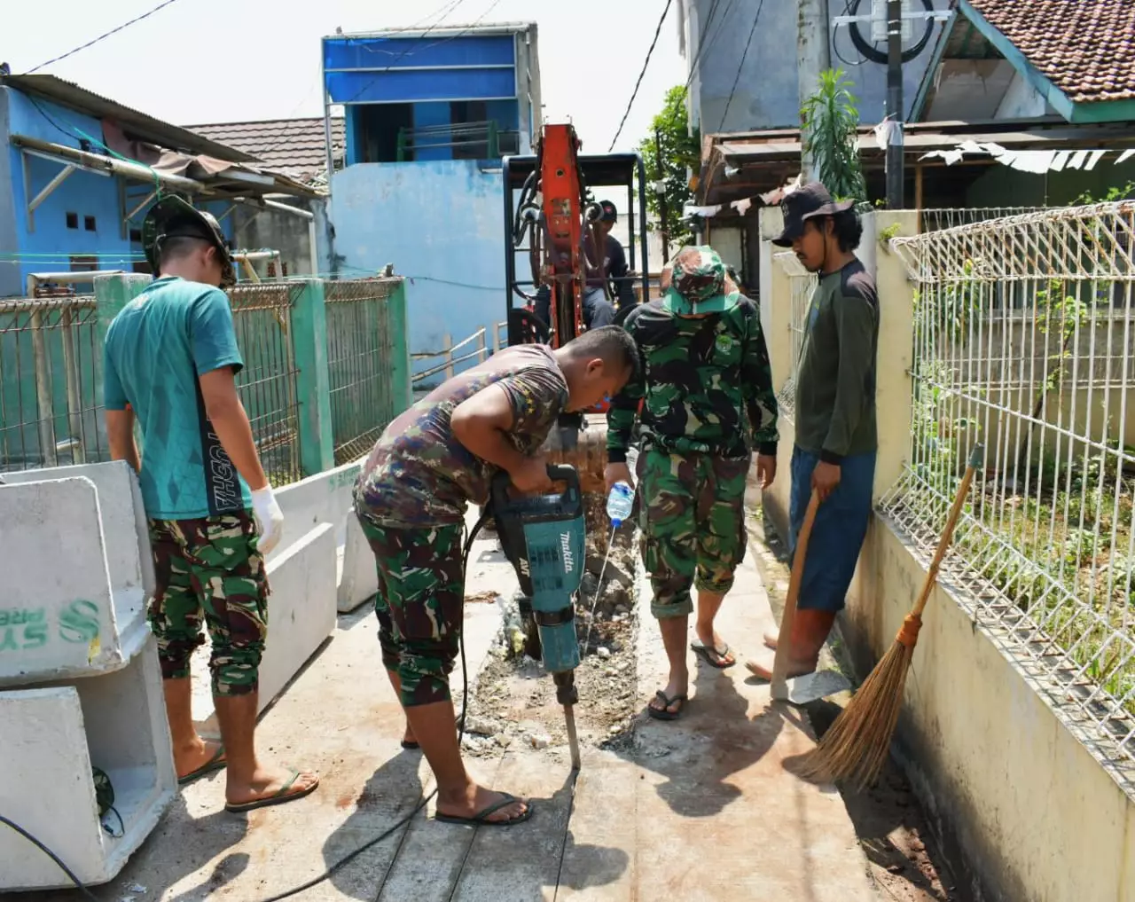 Progres Pembangunan Fisik TMMD Reguler ke-118 Kodim 0508/Depok Capai 50 Persen