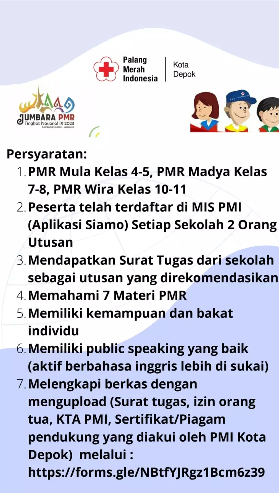 Simak Syarat Ikut Seleksi Jumbara PMR Nasional