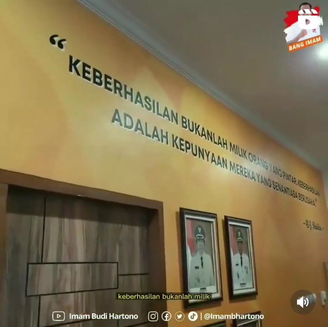 Quote B.J. Habibie Terpampang di Ruang Kerja, Wakil Wali Kota Depok Ungkap Kekagumannya