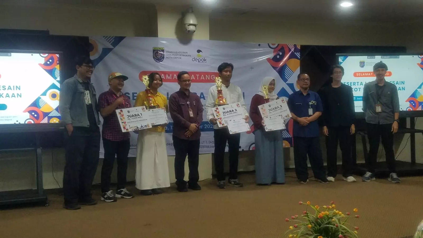 Kristine Jadi Juara Pertama Lomba Desain Maskot Perpustakaan Umum Kota Depok