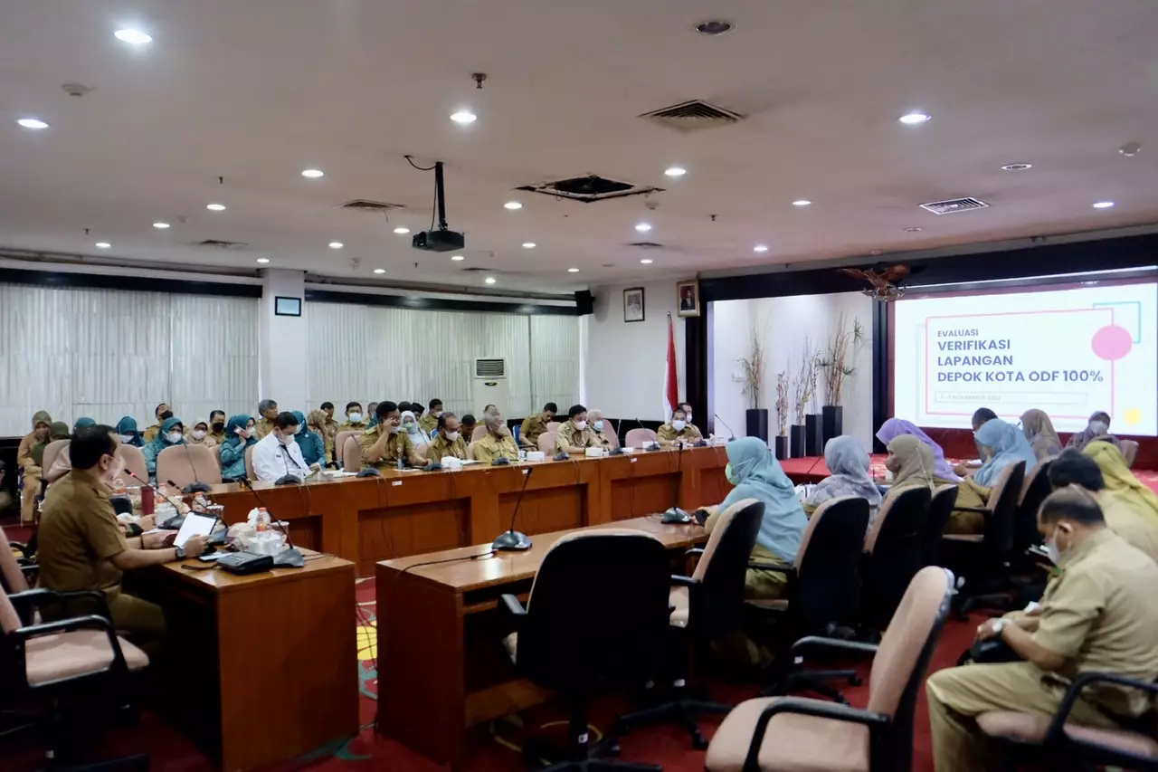 Bappeda Gelar Rakor Evaluasi Verifikasi Lapangan Kota Depok ODF 100 Persen