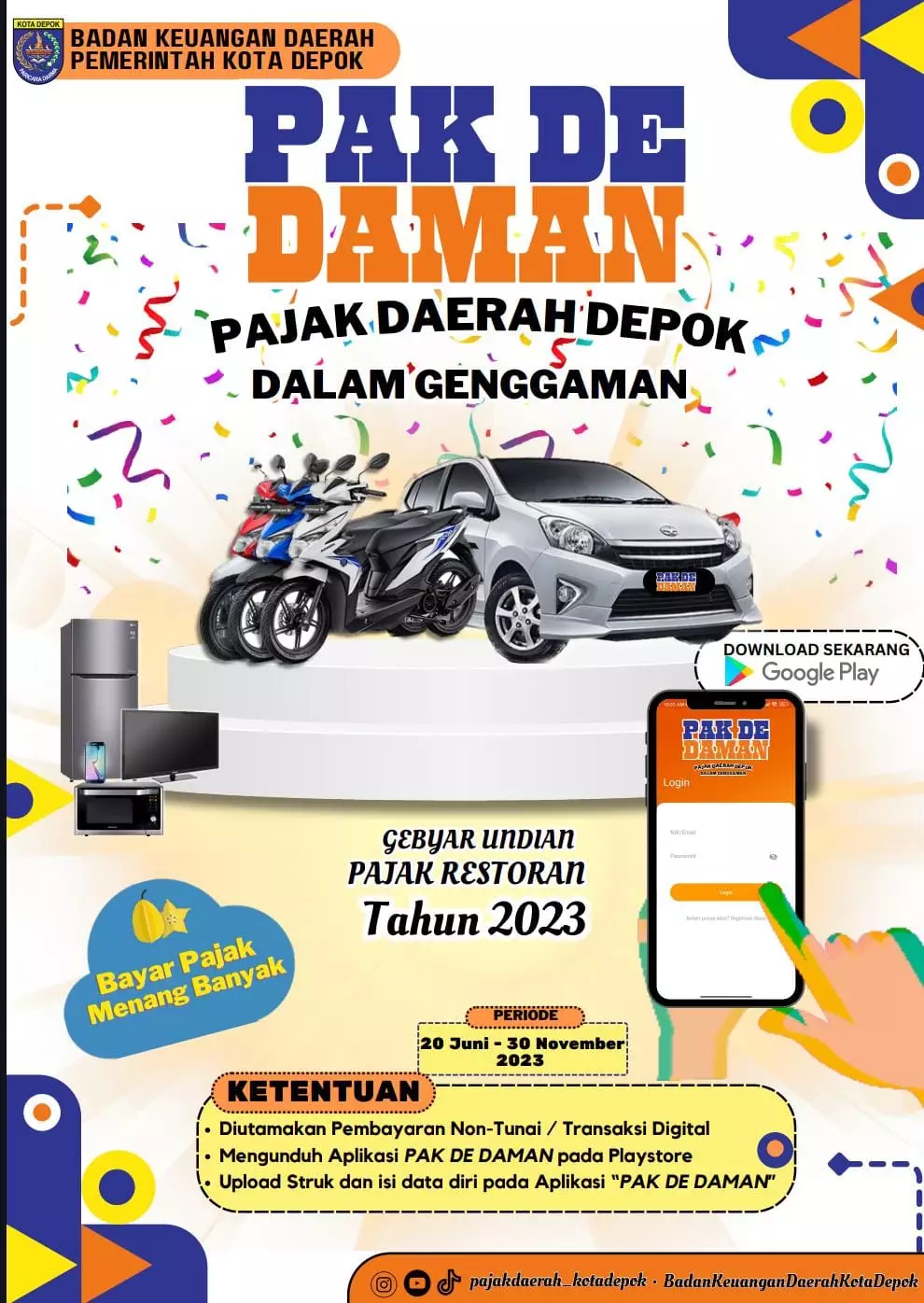 Berhadiah Mobil, Warga Depok Diajak Unduh Pak De Daman