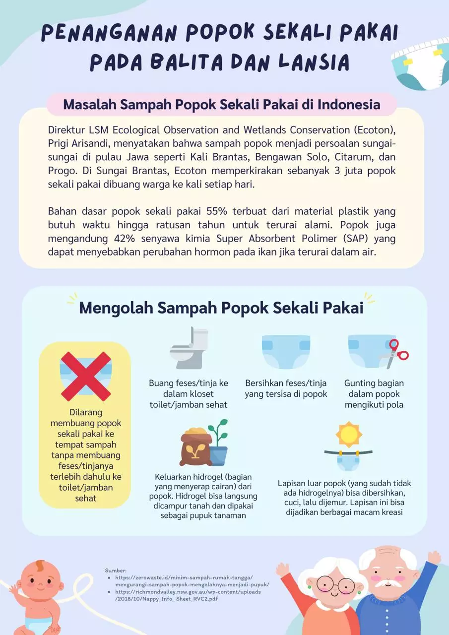 Dinkes Depok Ajak Masyarakat Olah Sampah Popok Sekali Pakai