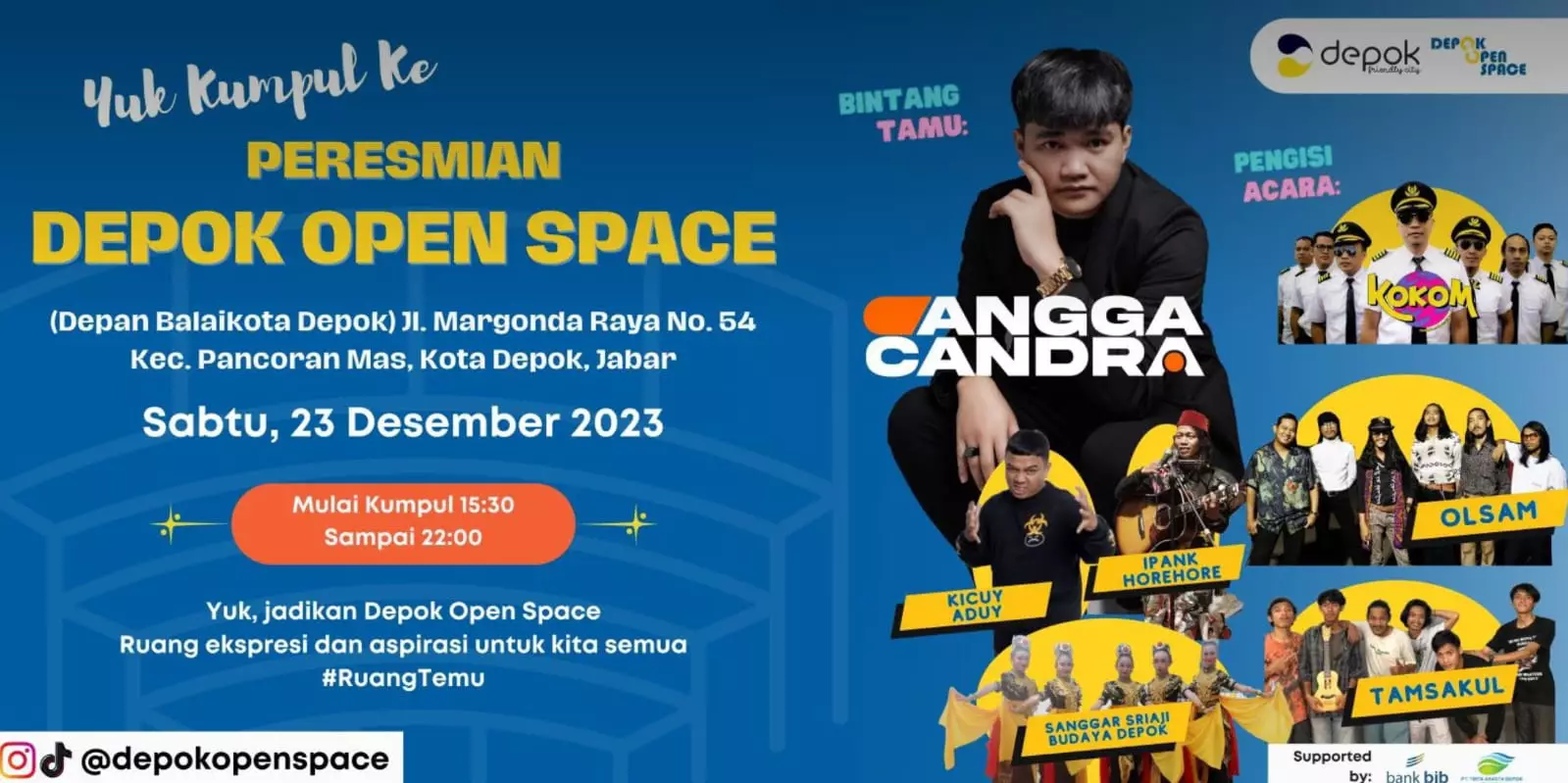 Yuk! Ramai-Ramai Datang ke Peresmian Depok Open Space Malam Ini