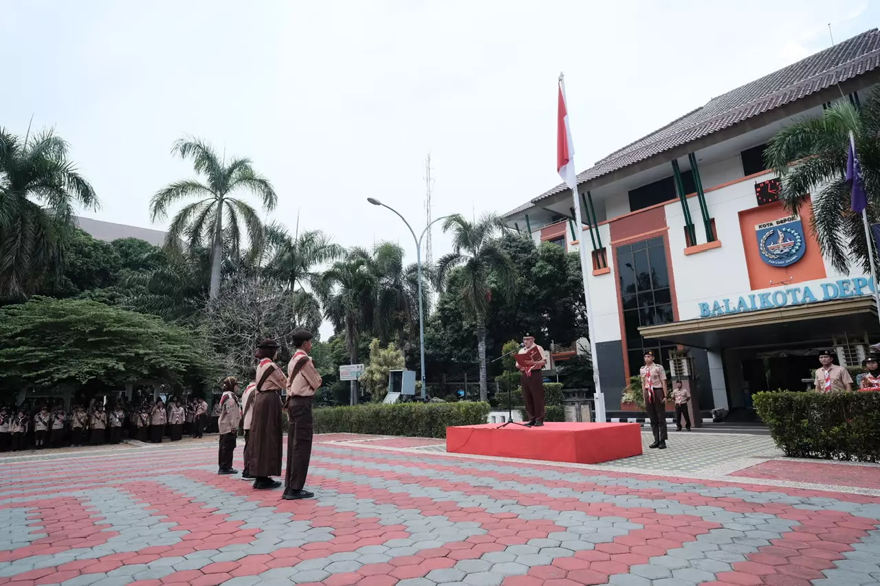 Ratusan Pramuka Garuda Kwarcab Kota Depok Resmi Dilantik