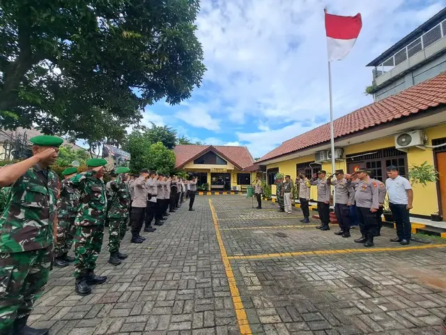 Antisipasi Tindak Kejahatan di Malam Tahun, Polsek Sukmajaya Gelar Apel Gabungan Pengamanan