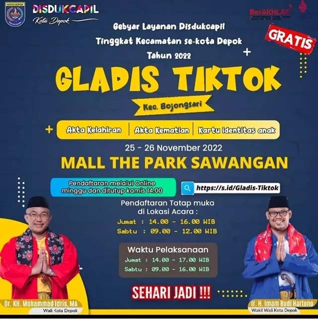 Gladis Tiktok Bakal Sambangi Warga Sawangan dan Bojongsari, Simak Cara Daftarnya