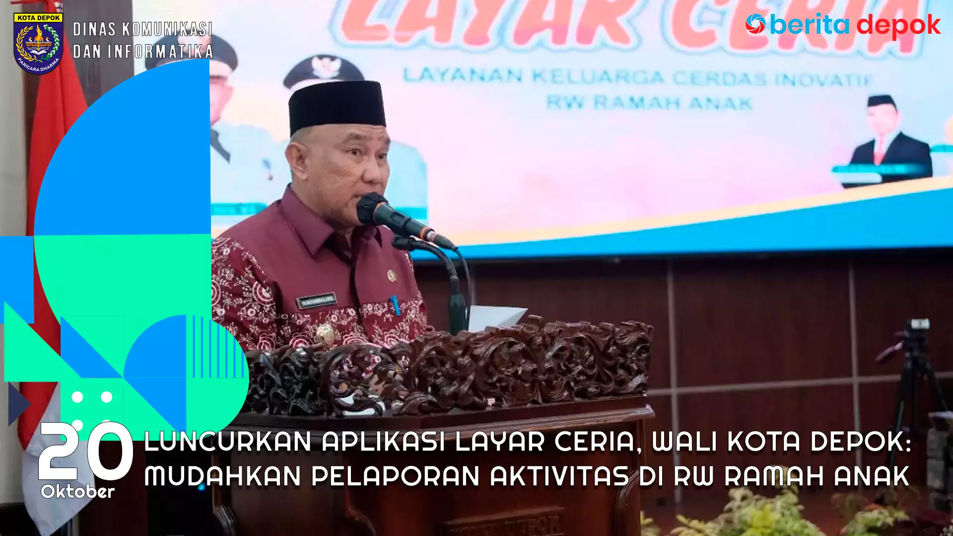 Video: Luncurkan Aplikasi Layar Ceria, Wali Kota Depok: Mudahkan Pelaporan Aktivitas di RW Ramah Anak