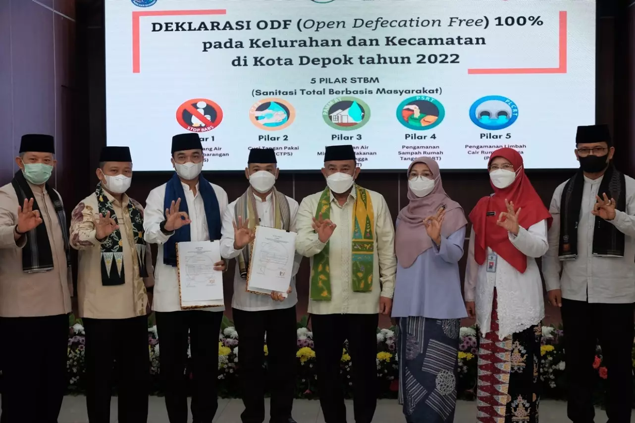 Pemkot Depok Deklarasikan ODF 100 Persen pada Kelurahan dan Kecamatan se-Kota Depok