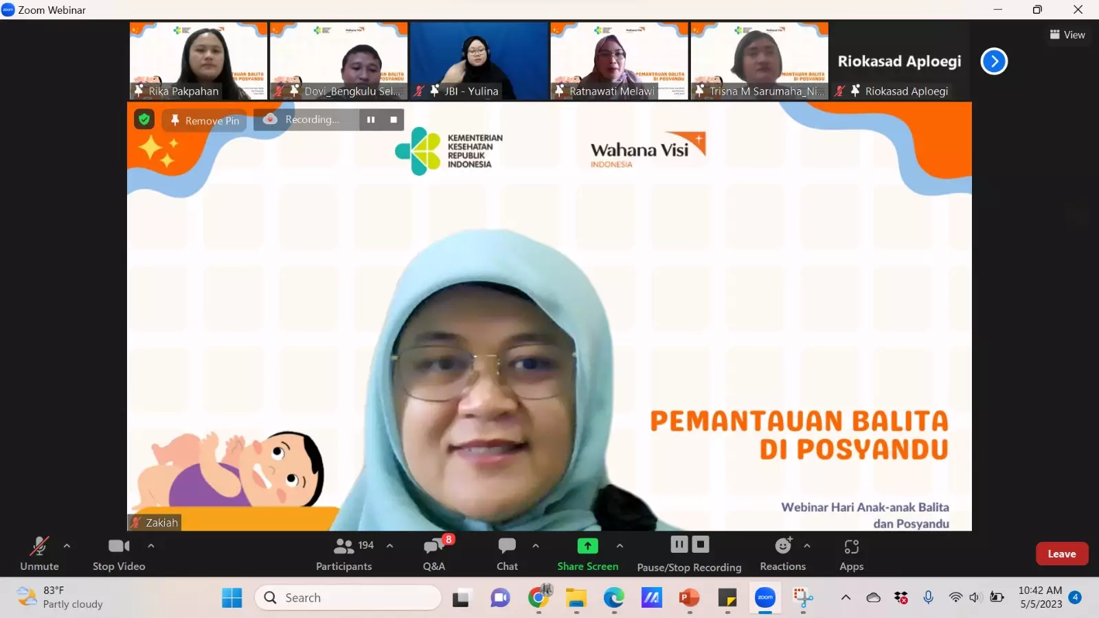 Jadi Pembicara Webinar Nasional, Dinkes Beberkan Keberhasilan Depok Tekan Stunting
