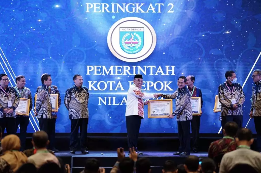 Pemkot Depok Raih Penghargaan Predikat Kepatuhan Standar Pelayanan Publik Tahun 2022 dari Ombudsman RI