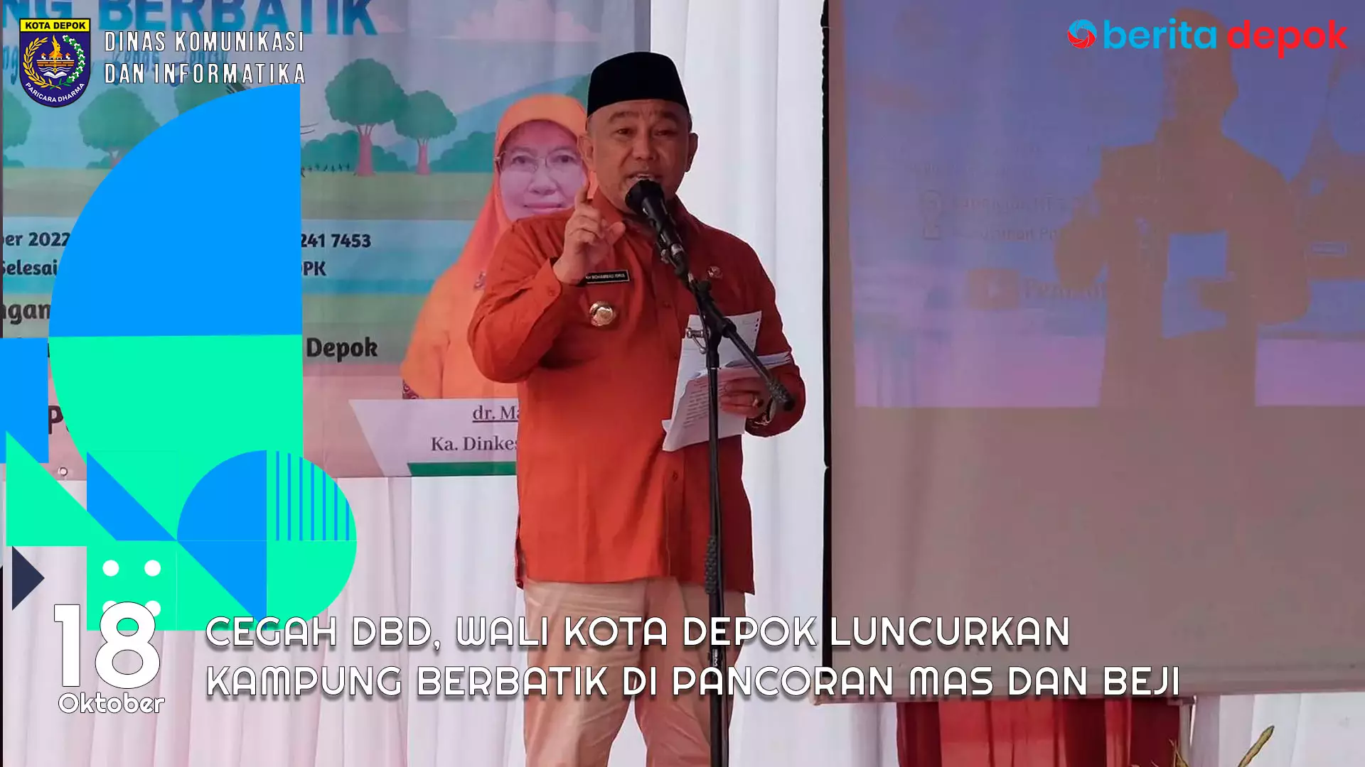 Video: Cegah DBD, Wali Kota Depok Luncurkan Kampung Berbatik di Pancoran Mas dan Beji