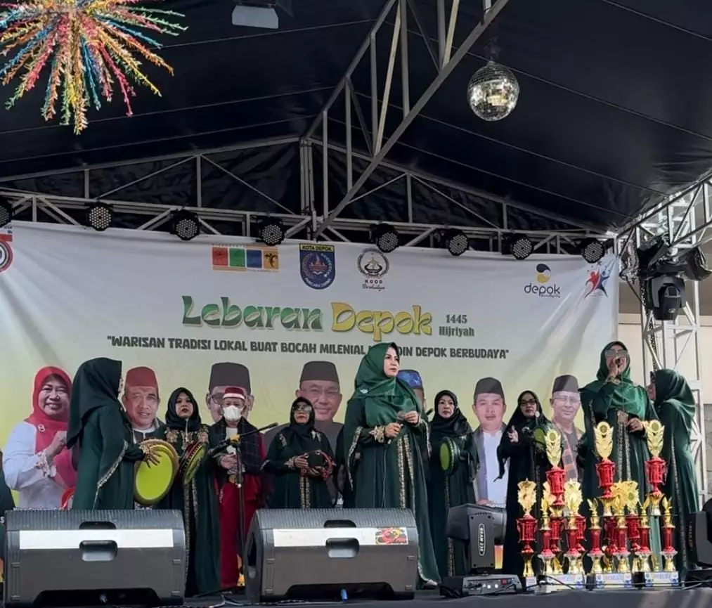 Puluhan Tim Rebana Qasidah Meriahkan Gelaran Lebaran Depok, Jadi Ajang Silaturahmi