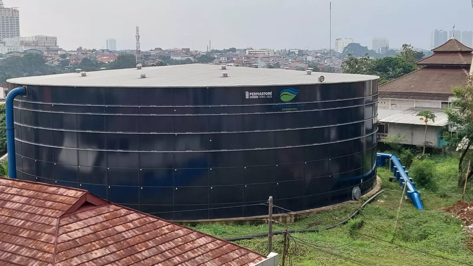 PT Tirta Asasta UJi Coba Water Tank Berkapasitas 10 Juta Liter