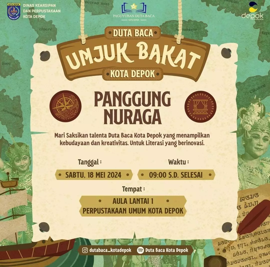 14 Finalis Duta Baca Depok 2024 Bersiap Adu Bakat pada Panggung Nuraga