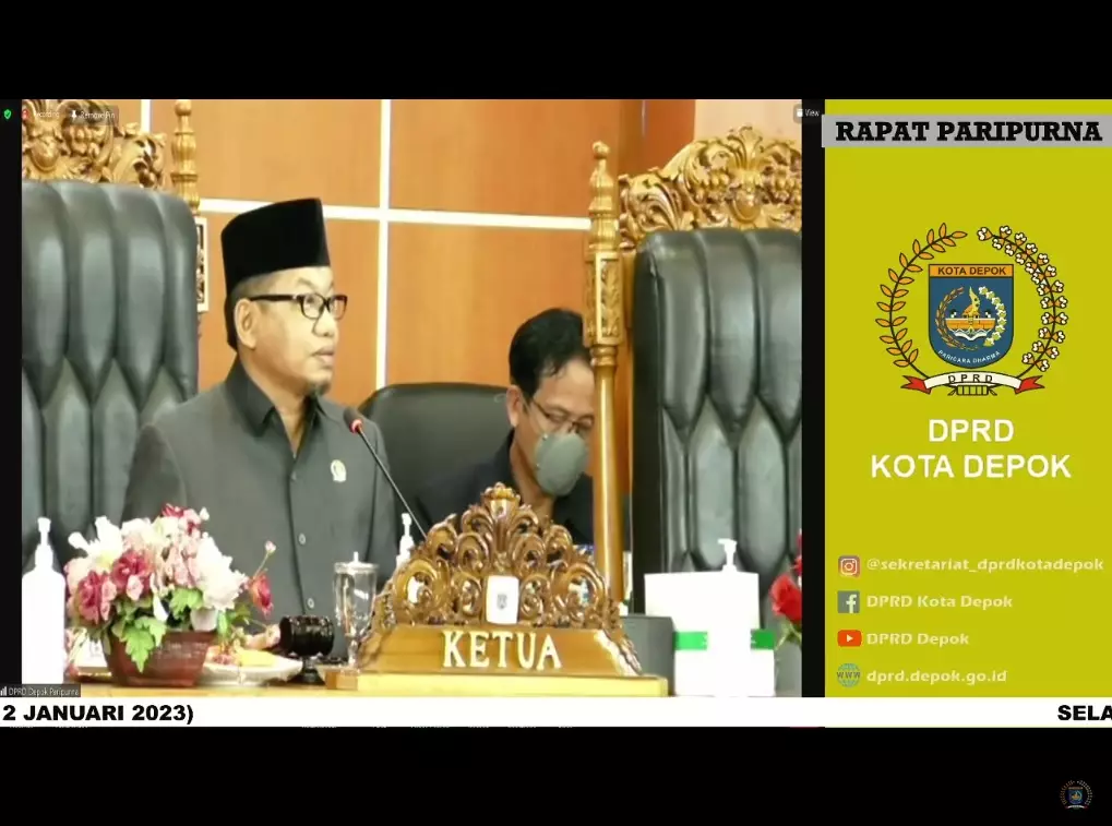 Gelar Paripurna Perdana Tahun 2023, DPRD Depok Sampaikan Sejumlah Rencana Kerja