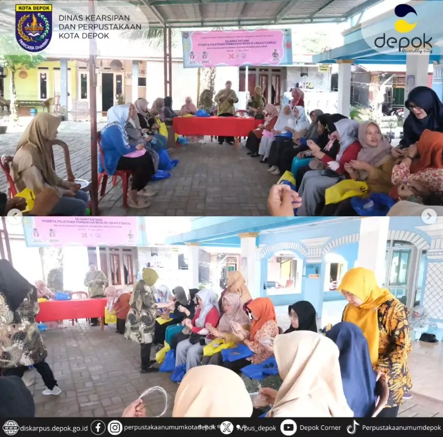 Gelar Pelatihan di Lokasi P2WKSS, Kadiskarpus Depok: Semoga Dapat Menambah Wawasan dan Ide Kreatif