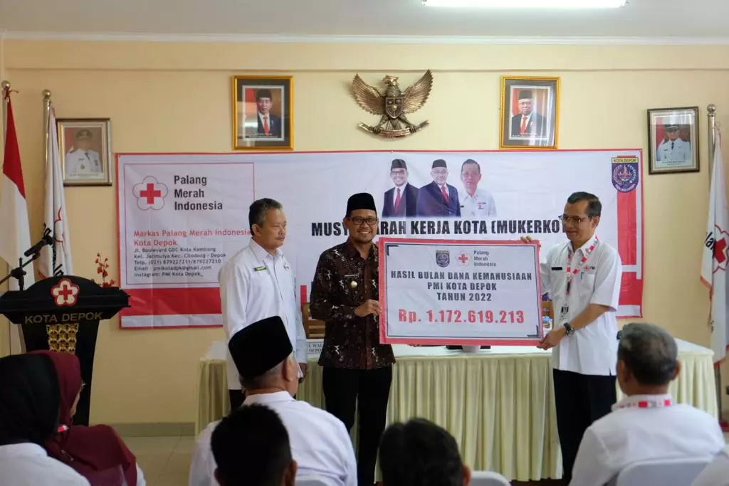 Bulan Dana PMI Kota Depok Tahun 2022 Ditutup dengan Perolehan Rp 1 Miliar Lebih