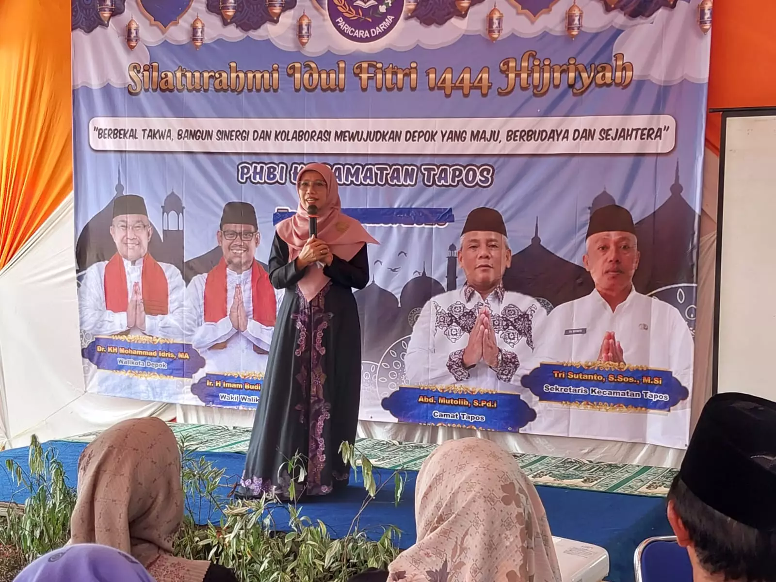 Hadiri PHBI di Cilangkap, Bunda Elly Sampaikan Makna Bulan Syawal