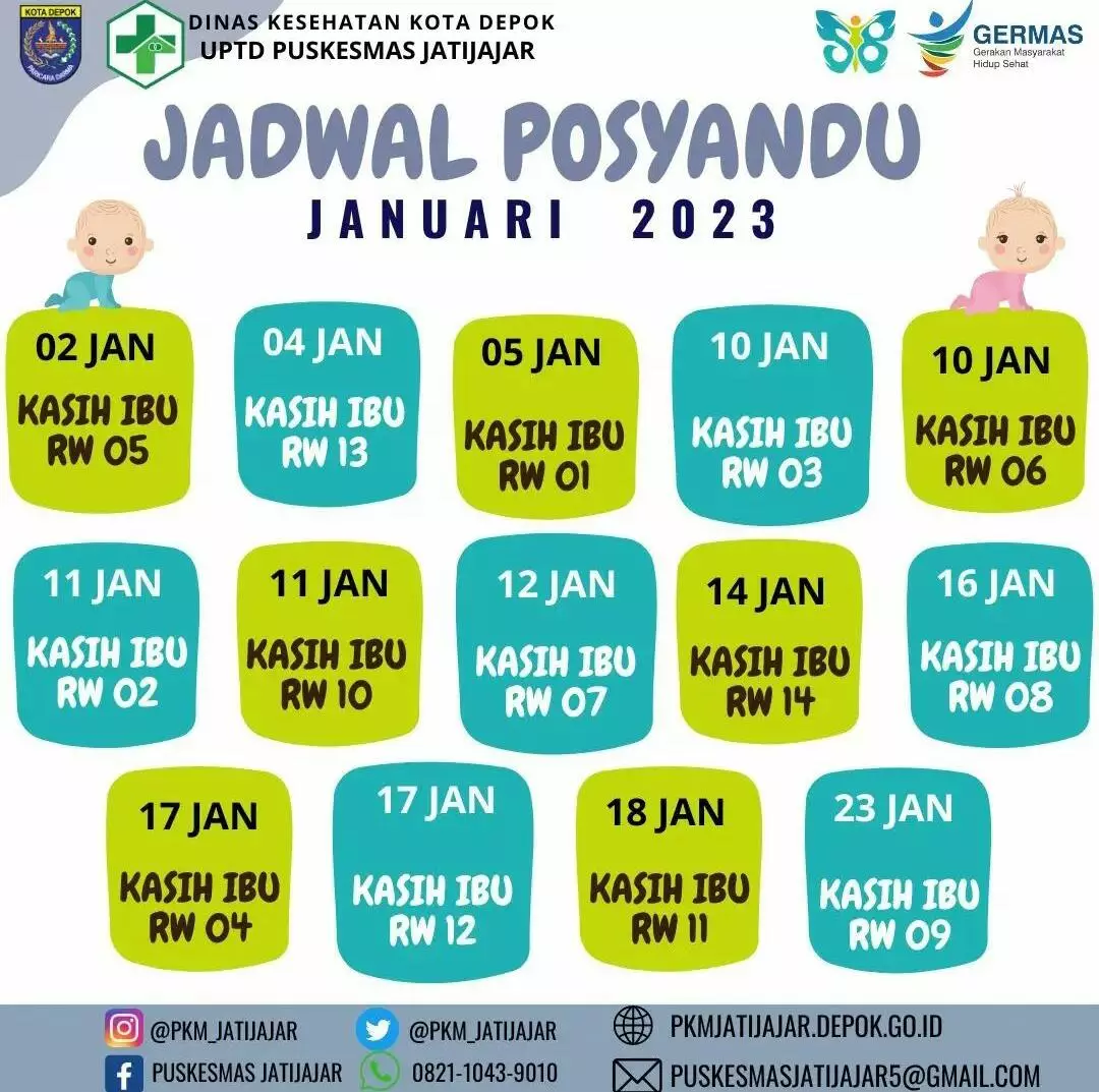 Puskesmas Jatijajar Bagikan Jadwal Pelayanan Posyandu dan Posbindu