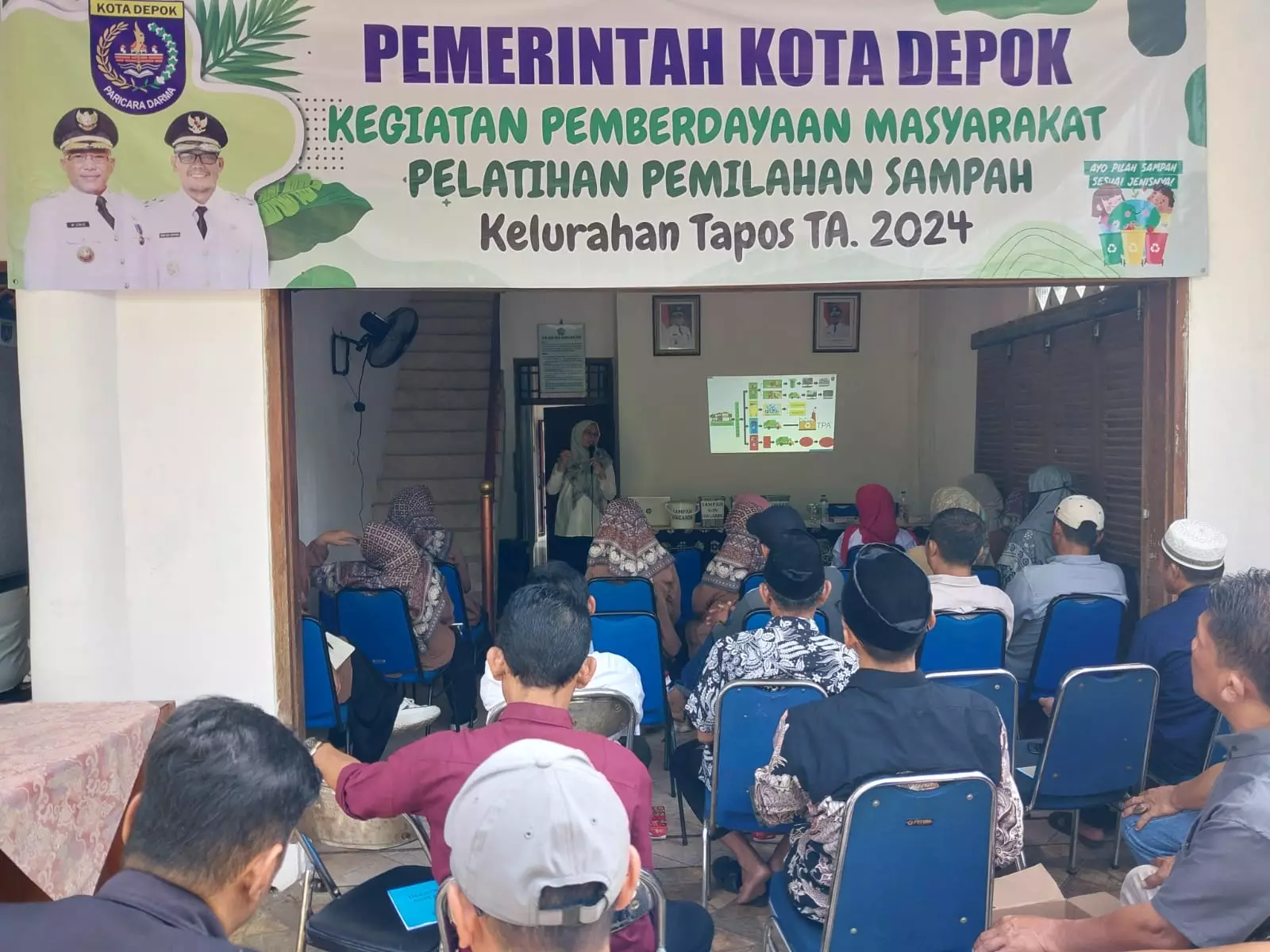 DLHK Depok Sosialisasi Pemilahan Sampah dan Kampanyekan 1R+5R di Tapos