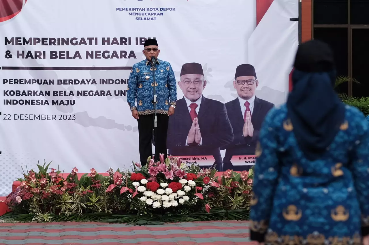 Wali Kota Jadi Inspektur Upacara Peringatan Hari Ibu dan Hari Bela Negara Tingkat Kota Depok