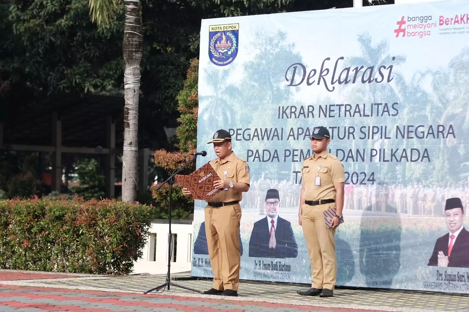 Jaga Tetap Netral, ASN Depok Deklarasikan Ikrar Netralitas di Pemilu-Pilkada 2024