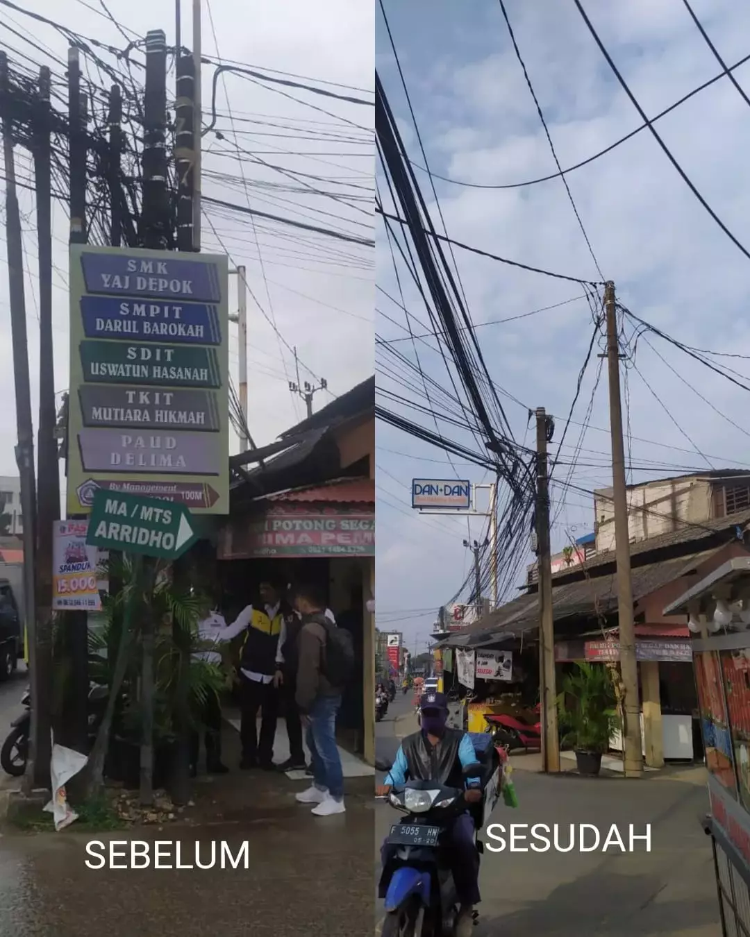 DPUPR Lakukan Grouping Kabel Udara di Jatimulya