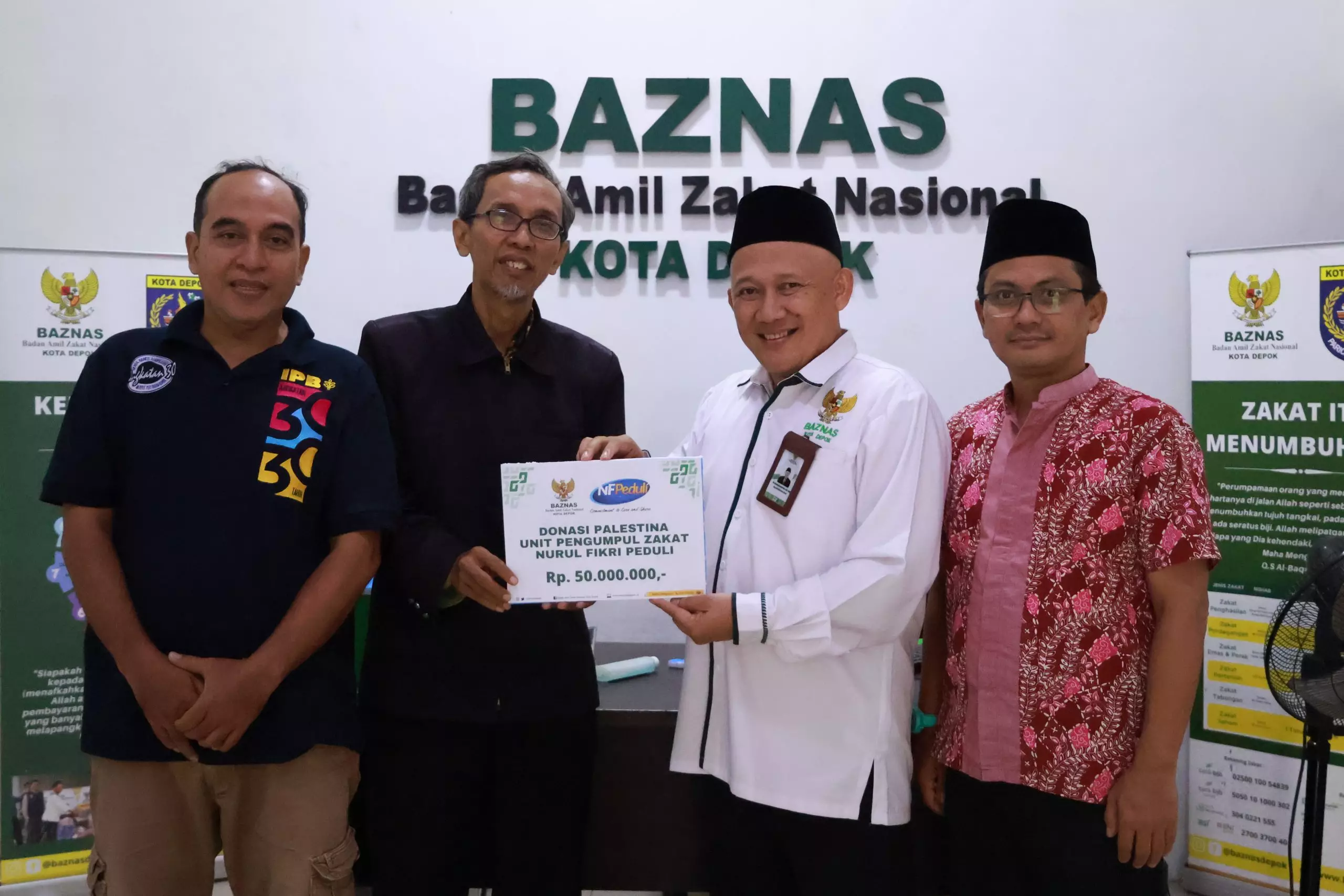 BAZNAS Depok Terima Bantuan Kemanusiaan untuk Palestina Sebesar Rp 50 Juta