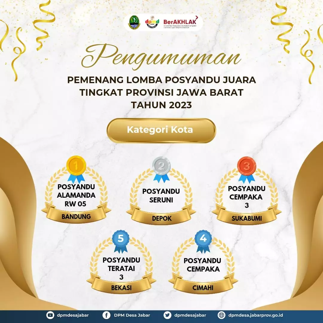 Bangga! Posyandu Seruni Raih Juara Dua Lomba Posyandu Tingkat Jawa Barat