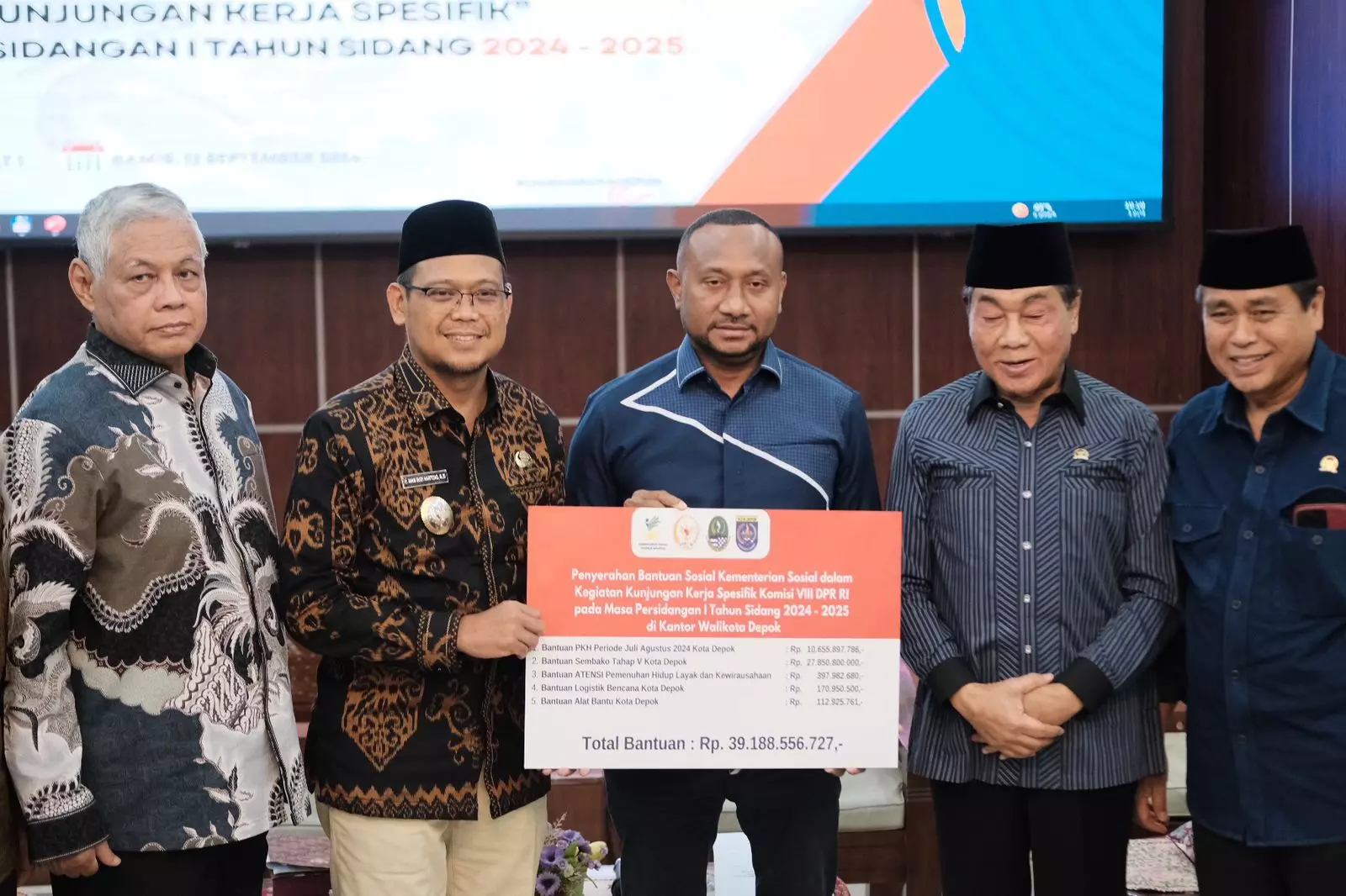 Pemkot Depok Terima Bansos Rp39 Miliar, Imam Budi Hartono: Ini Dapat Tingkatkan Kesejahteraan Masyarakat