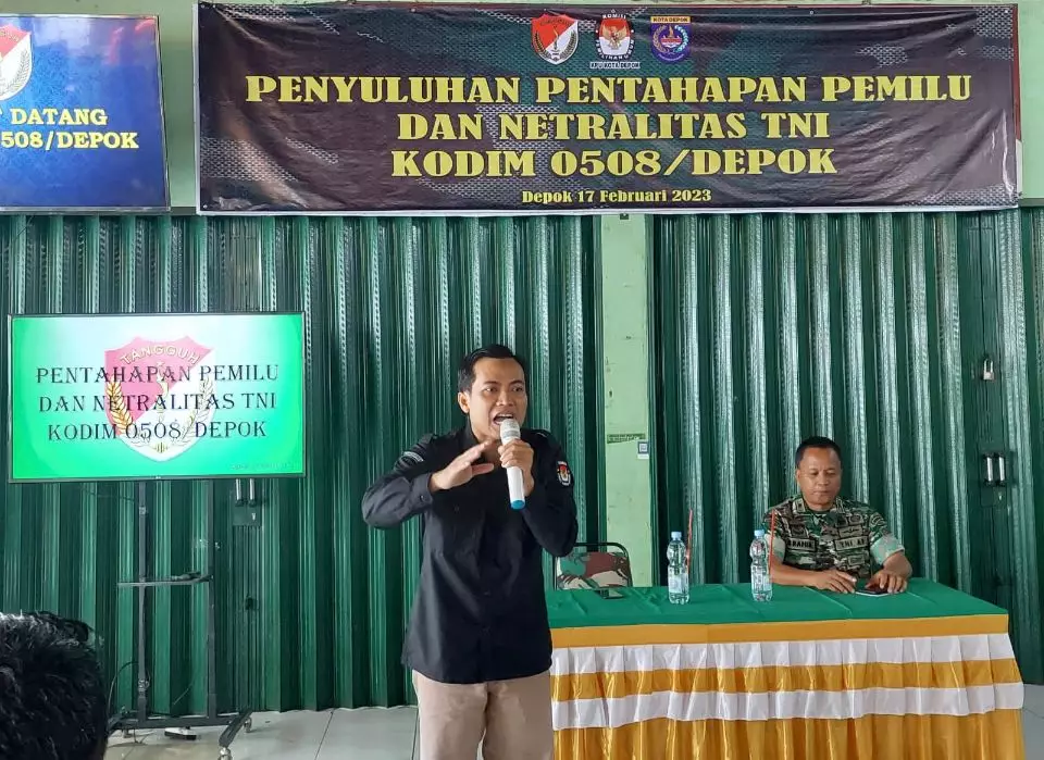 Kodim Depok Lakukan Penyuluhan Netralitas TNI dalam Pemilu 2024