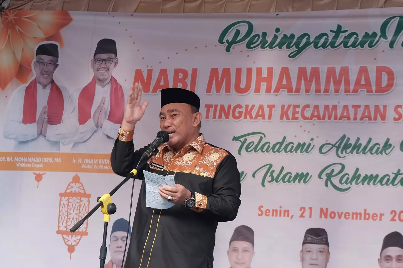 Wali Kota Hadiri Peringatan Maulid Nabi Muhammad di Kecamatan Sawangan