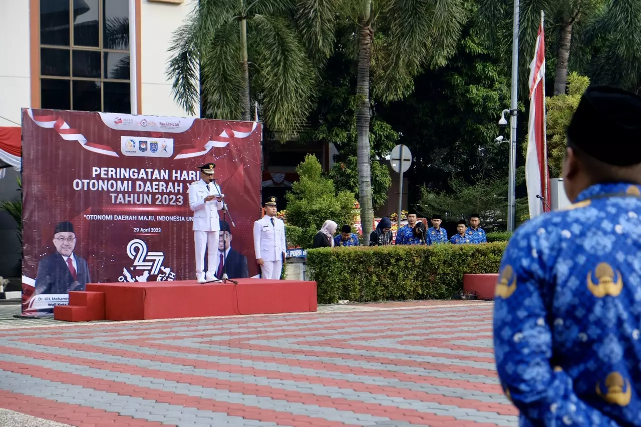 Upacara Peringatan Hari Otonomi Daerah XXVII Tahun 2023 Tingkat Kota Depok