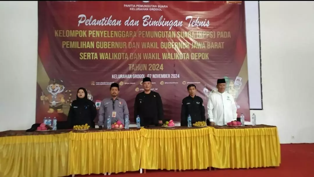 Hadiri Pelantikan KPPS, Lurah Grogol: Bekerja Profesional dan Netral