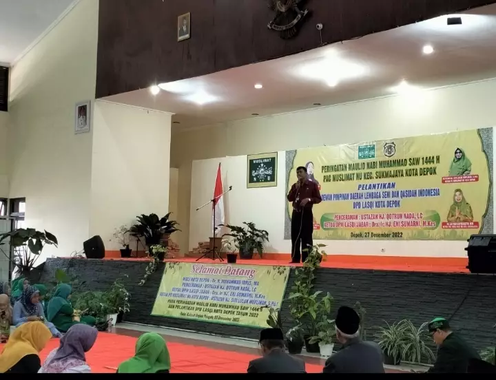 PAC Muslimat NU Adakan Peringatan Maulid Nabi, Camat Sukmajaya: Saling Menjaga Ukhuwah Islamiyah