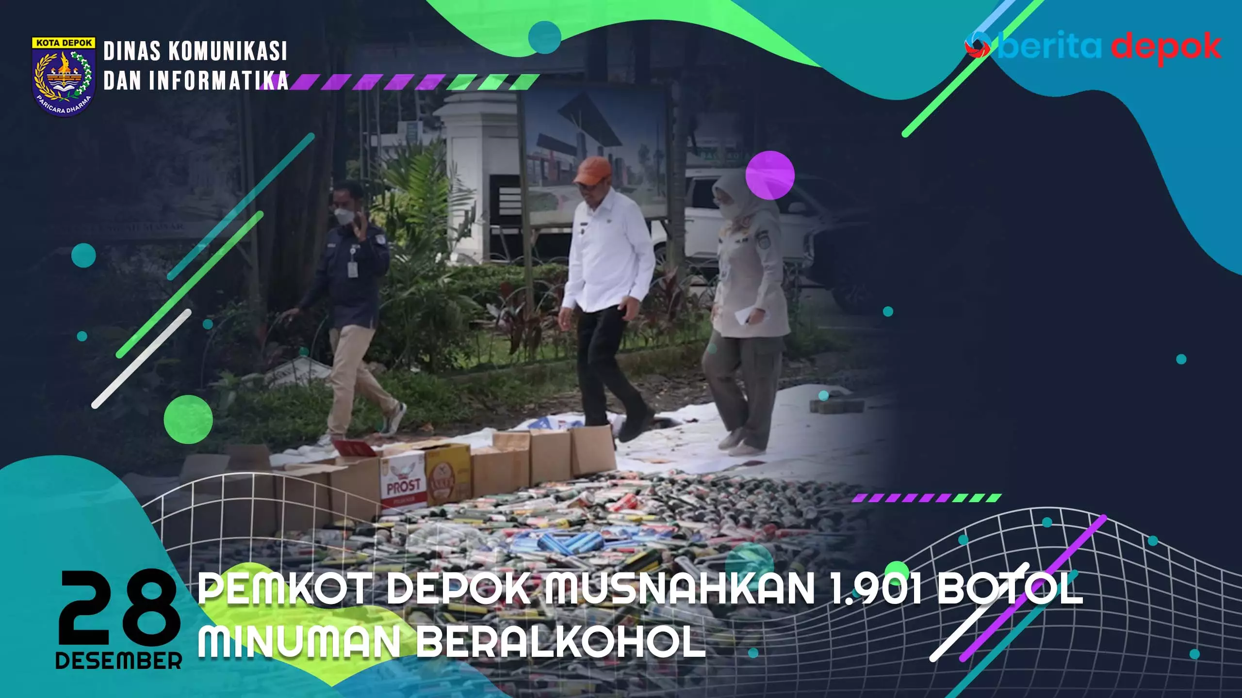 Video: Pemkot Depok Musnahkan 1 901 Botol Minuman Beralkohol