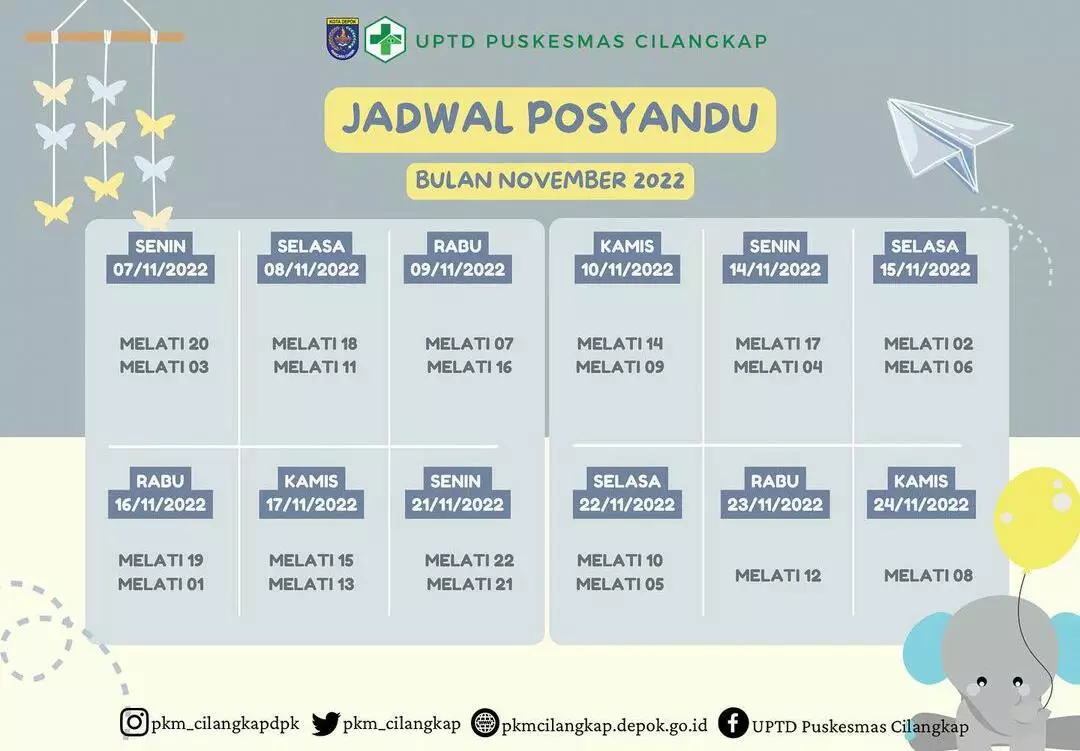 Berikut Jadwal Posyandu Bulan November di Cilangkap