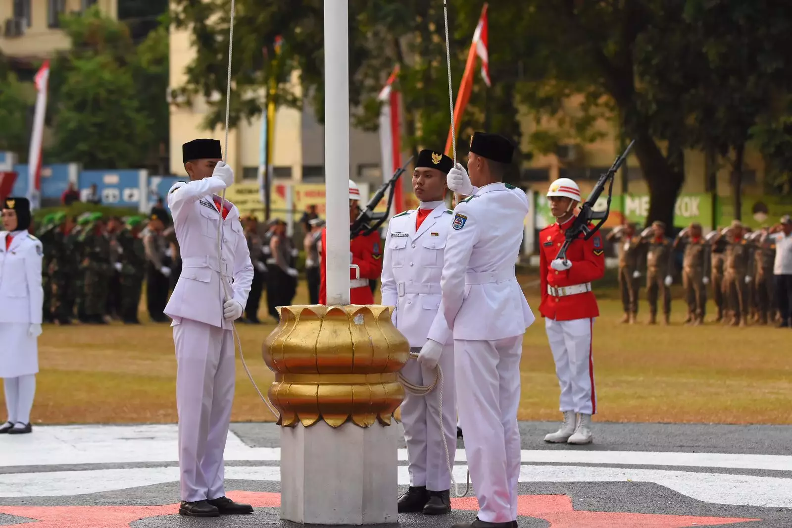 Paskibraka Depok Sukses Tunaikan Tugas di Upacara HUT ke-78 RI Tingkat Kota