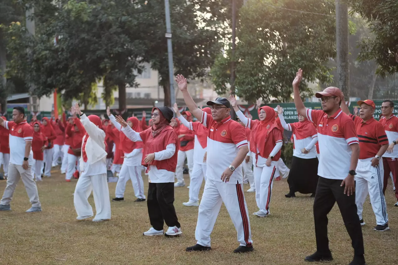 Wali Kota dan Wakil Wali Kota Ikuti Senam Bersama KORMI Depok